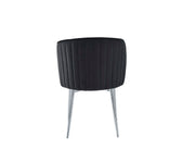 DIANA SILVER LEGS IN BLACK VELVET , MEASURING 46X46X83CM