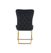 GABRIELLE CHAIRS WITH GOLD FEETS WITH BLACK VELVET MEASURING 53X49X95CM