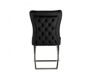 GABRIELLE CHAIRS WITH SILVER FEETS WITH BLACK VELVET MEASURING 53X49X95CM