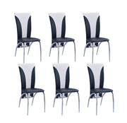 DUNA CHAIR IN BLACK AND WHITE FAUX LEATHER MEASURING 41X40X104CM