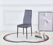 TOLIA CHAIRS IN GREY VELVET WITH BLACK FEETS MEASURING 39.5X39X95CM
