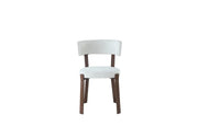 NORDIK CHAIR WITH WALNUT EFFECT LEGS AND BEIGE MARBELLA FABRIC SEAT.MEASURING 47.5X44X81CM