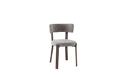 NORDIK CHAIR WITH WALNUT EFFECT LEGS AND MOCHA MARBELLA FABRIC SEAT.MEASURING 47.5X44X81CM