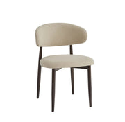 LUCILE CHAIR WITH WALNUT EFFECT LEGS IN SAND GRAIN VELVET..MEASURING 49.5X47X77CM