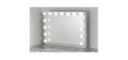 RECTANGULAR MIRROR WITH BLUETOOTH , BUILT IN SPEAKER AND LED'S MEASURING 110X20X80CM