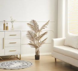 ARTIFICIAL GOLDEN PLAM TREE WITH POT INCLUDED MEASUIRNG 120CM