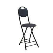 FOLDING STOOL IN BLACK METAL.
