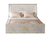 GUCCI BED IN BEIGE AND GOLD DESIGN MEASUIRNG 160X200CM.WITHOUT MATRESS.WITH SOMMIER,CANAPE