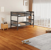 BATNA WOODEN BUNK BED 1+1 GREY MEASURING 90X190CM WITHOUT MATRESS.