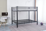 COLOSSE BUNK BED IN MATTE BLACK METAL ,MEASURING 140X190CM+140X190CM.WITHOUT MATRESS.
