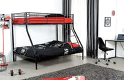 BOB BUNK BED IN BLACK MEASURING 140X190CM+90X190CM WITHOUT MATRESS.
