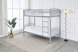 FRED SEPARABLE  BUNK BED IN GRAY METAL MEASURING 90X190CM WITHOUT MATRESS.