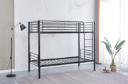 LUNA SEPARABLE BUNK BED IN BLACK METAL MEASUIRNG 90X190CM + 90X190CM WITHOUT MATRESS.