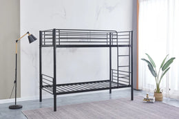 LUNA SEPARABLE BUNK BED IN BLACK METAL MEASUIRNG 90X190CM + 90X190CM WITHOUT MATRESS.