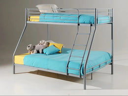 BOB BUNK BED IN GREY METAL MEASUIRNG 140X190CM BOTTOM + 90X190 CM TOP.WITHOUT MATRESS.