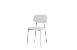 AZRA CHAIR WITH TAUPE METAL LEGS AND A HERITAGE BEIGE FABRIC SEAT.MEASURING 44X43X80CM