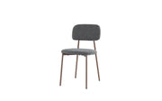 AZRA CHAIR WITHWALNUT EFFECT LEGS AND A HERITAGE ANTHRACITE/DARK GREY FABRIC SEAT.