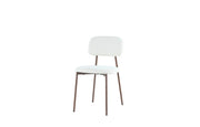 AZRA CHAIR WITH WALNUT EFFECT LEGS AND A HERITAGE BEIGE FABRIC SEAT.