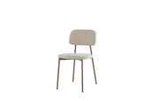 AZRA CHAIR WITH WALNUT EFFECT LEGS AND A HERITAGE SAND FABRIC SEAT.MEASURING  44X43X80CM