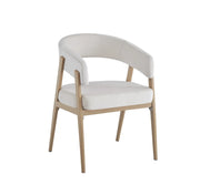 ALICIA CHAIR WITH OAK-EFFECT LEGS AND BEIGE VELVET SEAT.MEASURING 58X5282.5CM