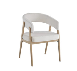 ALICIA CHAIR WITH OAK-EFFECT LEGS AND BEIGE VELVET SEAT.MEASURING 58X5282.5CM