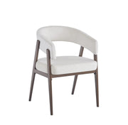 ALICIA CHAIR WITH WALNUT-EFFECT LEGS AND BEIGE VELVET SEAT.MEASURING 58X5282.5CM