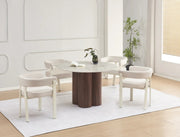 HALO DINING TABLE WITH WALNUT EFFECT LEGS AND GRAY SHAKESPEARE CERAMIC TOP.MEASURING 120CM