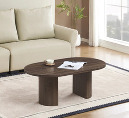 NEW ANNA COFFEE TABLE WITH WALNUT EFFECT AND WALNUT EFFECT MDF TOP.MEASURING 120X70X45CM