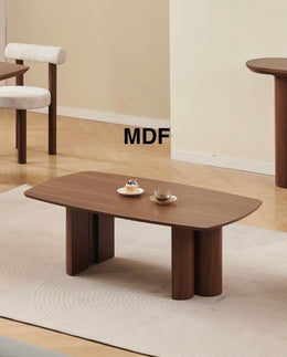 TRINITY CERAMIC COFFEE TABLE WITH WALNUT EFFECT FINISHING. MEASUIRNG 120X70X45CM
