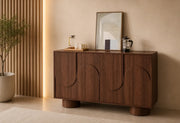ORIANO SIDEBOARD IN WALNUT FINISH WITH 4 DRAWERS.MEASURING 165X40X97CM