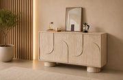 ORIANO SIDEBOARD IN TRAVERTINE FINISH WITH 4 DRAWERS.MEASURING 165X40X97CM
