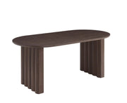 ROME DINING TABLE WITH WALNUT EFFECT LEGS AND A WALNUT WOOD EFFECT TOP. MEASUREMENT 180X90X75CM