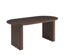 ROME DINING TABLE WITH WALNUT EFFECT LEGS AND A WALNUT WOOD EFFECT TOP. MEASUREMENT 180X90X75CM