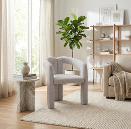 A SIERRA CHAIRS WITH CREMONA GREY FABRIC.