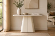 A NEIGE CONSOLE WITH LIGHT TRAVERTINE COLOR. MEASUREMENT 120X40X80CM