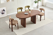 A MODREN EXTENSIBLE DINING TABLE IN DARK WALNUT  . MEASUREMENT 180/200X90X75CM