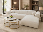 CLOUD BIS RIGHT CORNER SOFA WITH OFF WHITE COLOR FINISH . MEASUREMENT 290X165CM