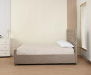 CAMA PRESTIGE WITH DAIMONDS DETAILING , MOCHA VELVET WITH SOMMIER  140X190CM