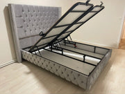 CAMA GREY WITH CANAPE , WITH STUDDED DETAILING 140X190CM