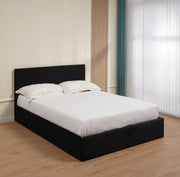 CAMA WITH SOMMIER STORAGE, WITH BLACK VELVET 160X200CM