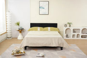 MELBOURNE CAMA WITH SOMMIER WITH BLACK VELVET 140X190CM