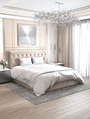 CORSICA CAMA WITH SOMMIER STORAGE WITH BEIGE VELVET 160X200CM