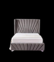 BONIFACIO CAMA WITH SOMMIER AND MOCHA VELVET 140X190CM