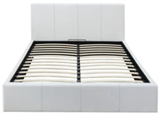 CAMA ARCÓN BASTIEN SOMMIER BLANCA POLIPIEL 140X190CM