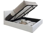 CAMA ARCÓN BASTIEN SOMMIER BLANCA POLIPIEL 140X190CM