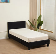 KELIA BED WITH SOMMIER WITH BLACK FABRIC 90X190CM