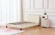 CAMA MELBOURNE CON SOMIER Y POLIPIEL BLANCA 160X200CM