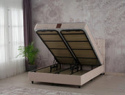 CUBA CANAPE BED WITH TAUPE VELVET  140X190CM