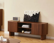 MUEBLE TV AMBER WALNUT CON MATERIAL MDF Y 2 PUERTAS CON BISAGRAS DE CIERRE SUAVE 150-150X37X60