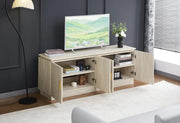 BAIETA TV UNIT WITH TRAVERTINE EFFECT MDF WITH 2 DRAWERS 160X40X60CM